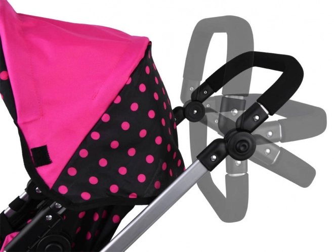 4-in-1 Doll Stroller with Bassinet – Black