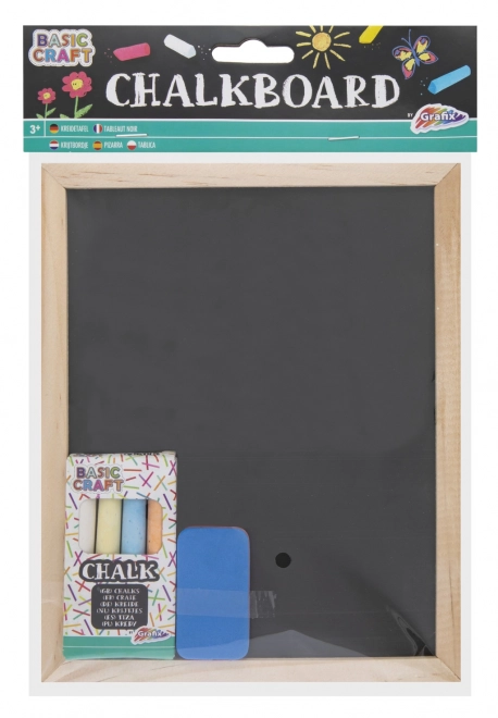 Chalkboard with Chalk and Eraser