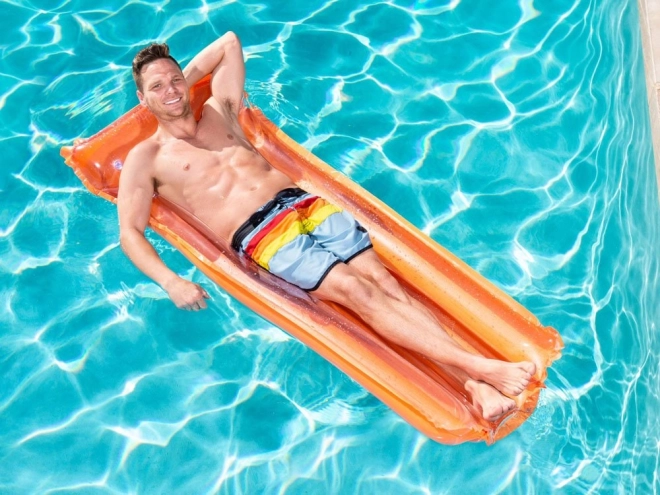 Inflatable Beach Mattress Deluxe 183 x 76 cm – orange