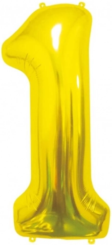 Palloncino in foil numero 1 oro GoDan 85 cm