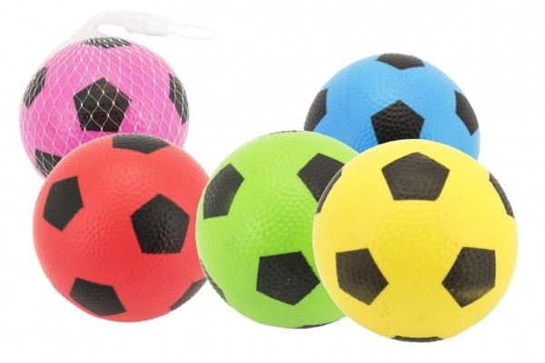 Football Rubber Ball 12cm Mixed Colors in Net