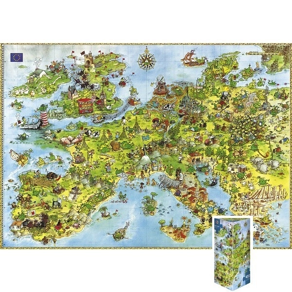 Heye Puzzle Dragons - Map of Europe 4000 Pieces