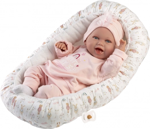 Llorens realistic baby doll with sounds and soft fabric body 42 cm