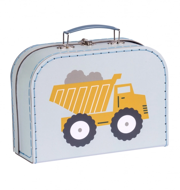 a little lovely company set of two vehicle themed cardboard suitcases