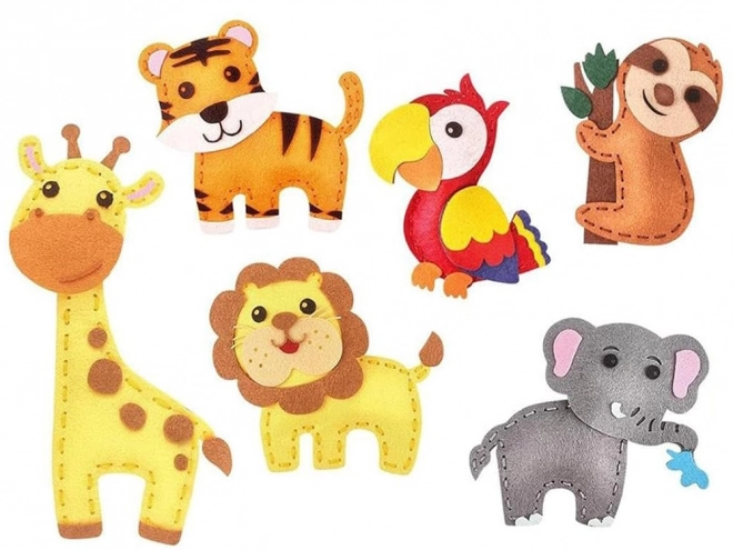 Jungle Animal World DIY Felt Sewing Set