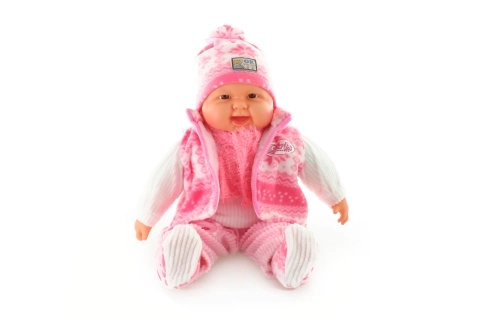 Large Baby Doll Girl with Snowflake Outfit