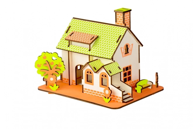 Woodcraft 3D Puzzle Green House