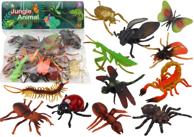 Insect Figures Set - 12 Pieces