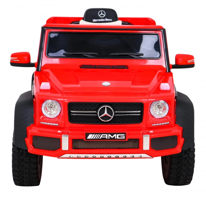 Mercedes G63 AMG Battery Operated Car Red + Remote Control + 6 EVA Wheels + Slow Start + MP3 LED