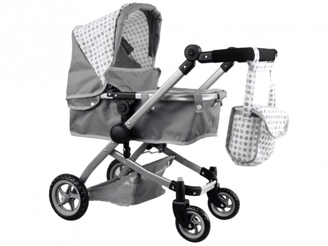 4-in-1 Doll Stroller with Bassinet – gray