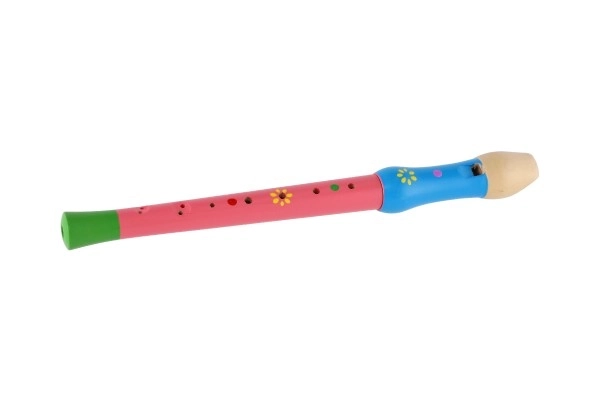 Painted Wooden Flute 33cm