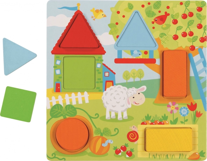 Goki shape sorting block game