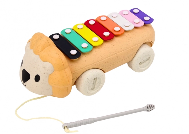 Colorful Lion Pull Along Xylophone Toy for Kids