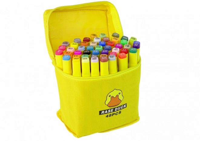 Set of 48 Markers with Carrying Case in Yellow