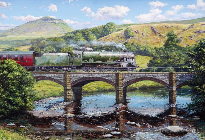 Gibsons Puzzle Ribblesdale Train Crossing 500 Pieces