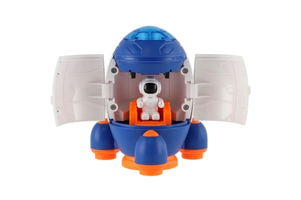 Spaceship Toy with Astronaut and Pull-Back Vehicle