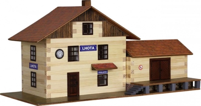 Wooden Train Station Construction Set