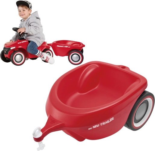 Large trailer for the Bobby Car Neo balance car red