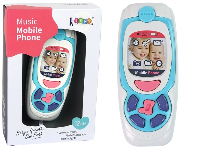 Dětský vzdělávací mobilní telefon Melody Blue
