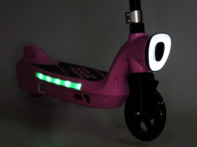 Electric Scooter with LED Lights – pink