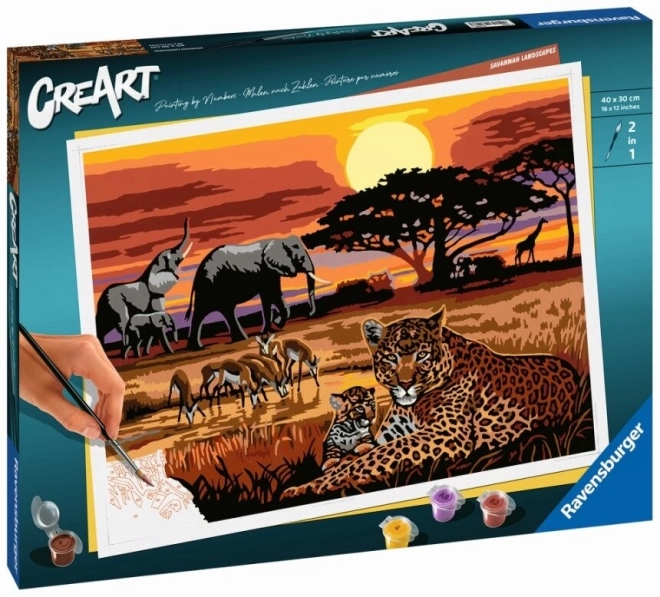 CreArt African Landscape Paint by Numbers Set