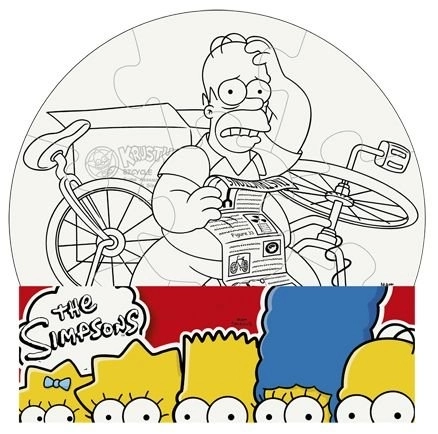 Color Your Own Puzzle - The Simpsons Circle Edition