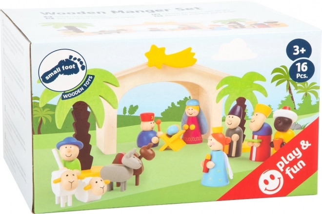 small foot children's wooden nativity set