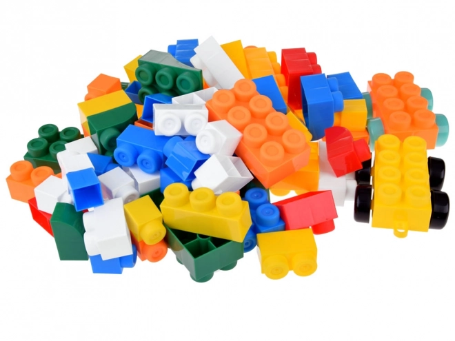 Large Colorful Toy Bricks with Zoo Animals and Stickers