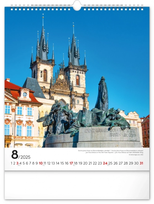 Wall Calendar Prague 2025