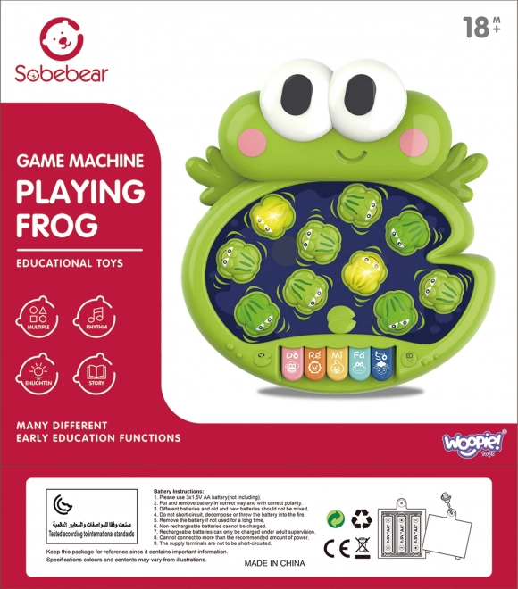 Woopie interactive frog hammer game for infants