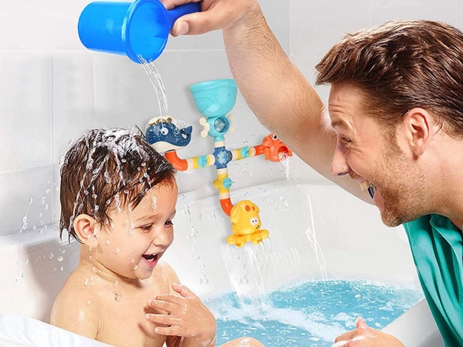 Bath Toy Overflow Fountain with Sea Animals