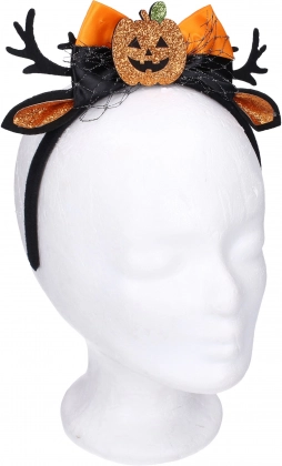 Carnival Headband with Ears and Pumpkin Accent
