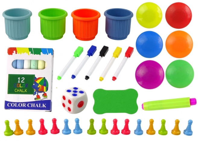 2-in-1 Chalk and Marker Table with Games