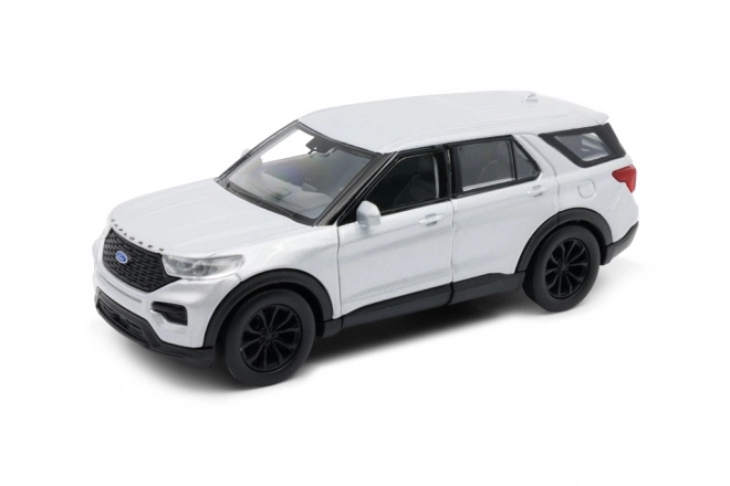 Welly Ford Explorer 2023 Silver Model Car 1:34 Scale