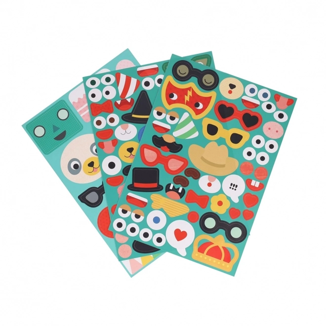 Funny Faces Reusable Sticker Set