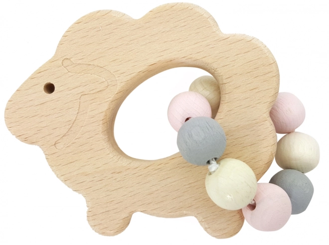 Hess Wooden Pink Sheep Rattle