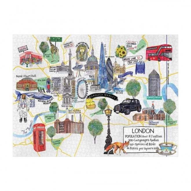 Galison London Map Puzzle