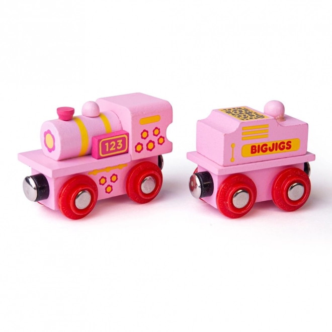 Pink Train Engine with Tender