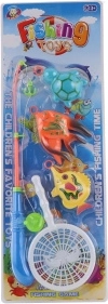 Canne à pêche en plastique pour enfants avec hameçon et petits animaux