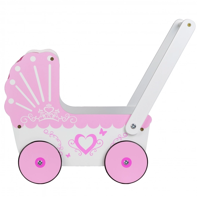 Wooden doll stroller for kids by Ecotoys