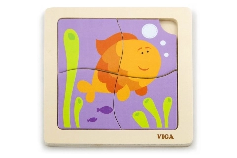 Viga Wooden Fish Puzzle for Toddlers