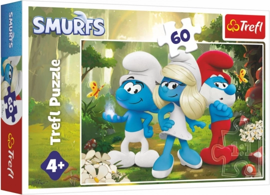 puzzle les Schtroumpfs forêt enchantée 60 pièces