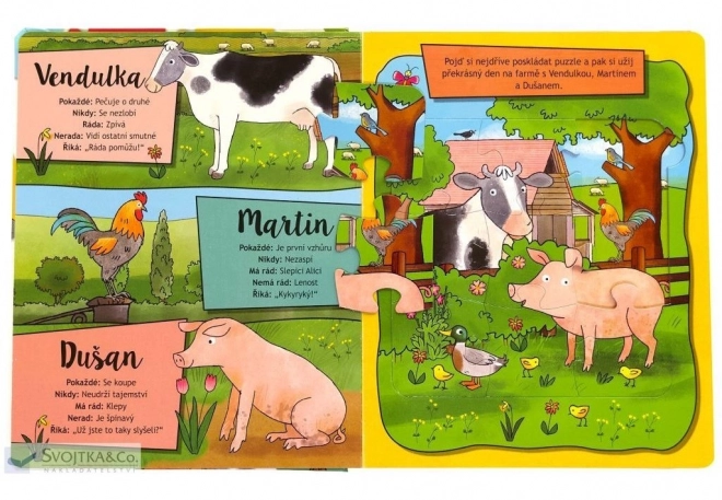 Kniha s puzzle: kamarádi zvířátka