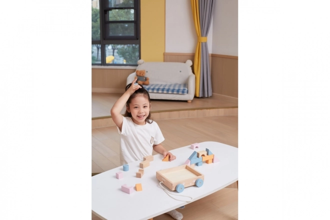 Wooden Cart with Blocks