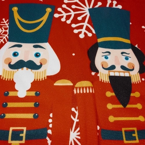 Decorative Holiday Pillow Cover with Nutcracker Design