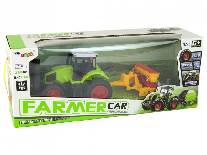 Rc Green Farm Tractor with Baler