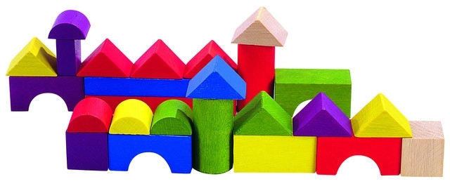 Wooden Building Blocks Set 100 Pcs