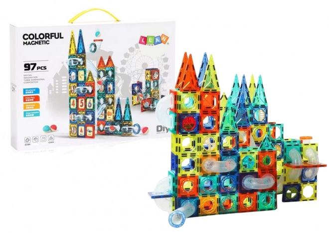 Magnetisches Kugelbahn-Set mit 168 Teilen
