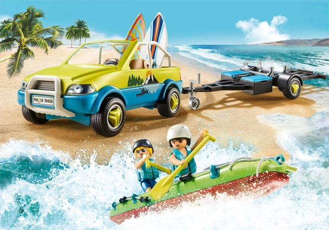 Playmobil Family Fun Beach Car with Boat Trailer