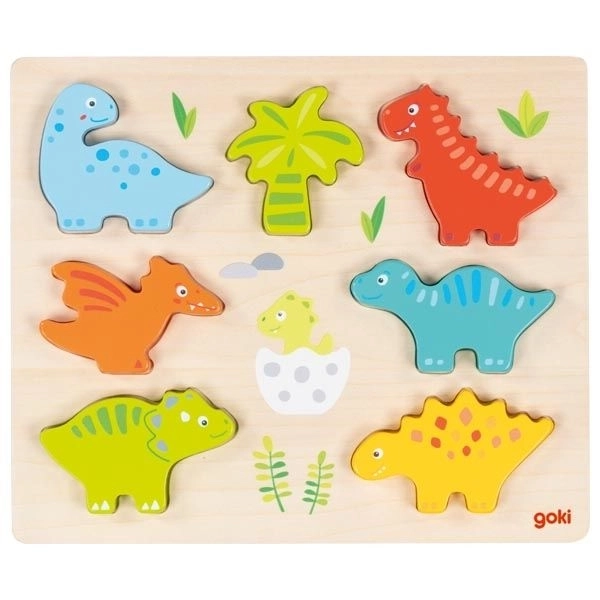 Dinosaur Wooden Puzzle and Figures Set